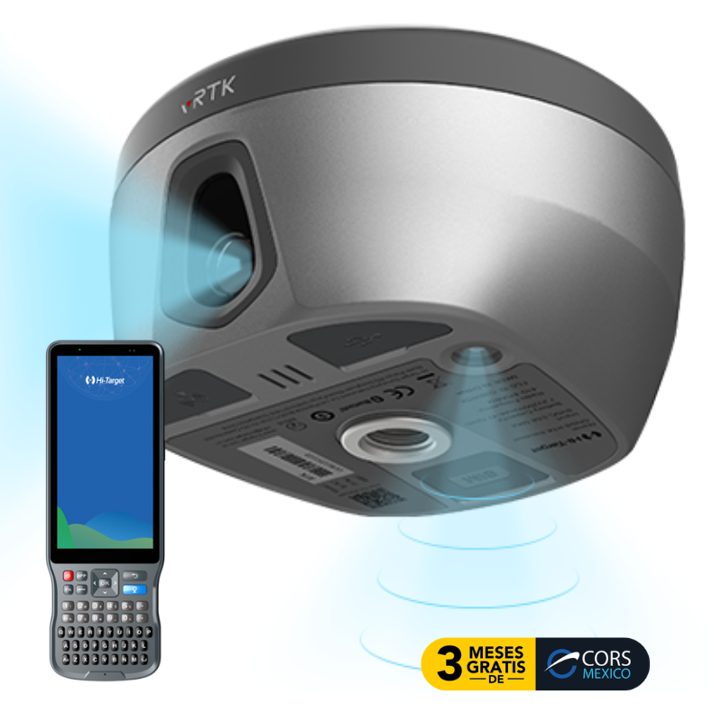 vRTK de Hi-Target, receptor visual RTK liviano con cámaras duales para medición por imagen sin contacto y replanteo visual.