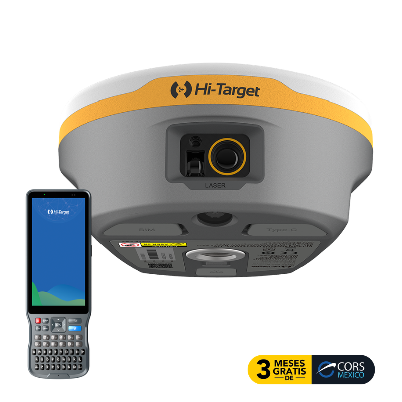 GNSS RTK Hi-Target Móvil V600L + iHand55. GNSS con láser RTK incluido para medición sin contacto