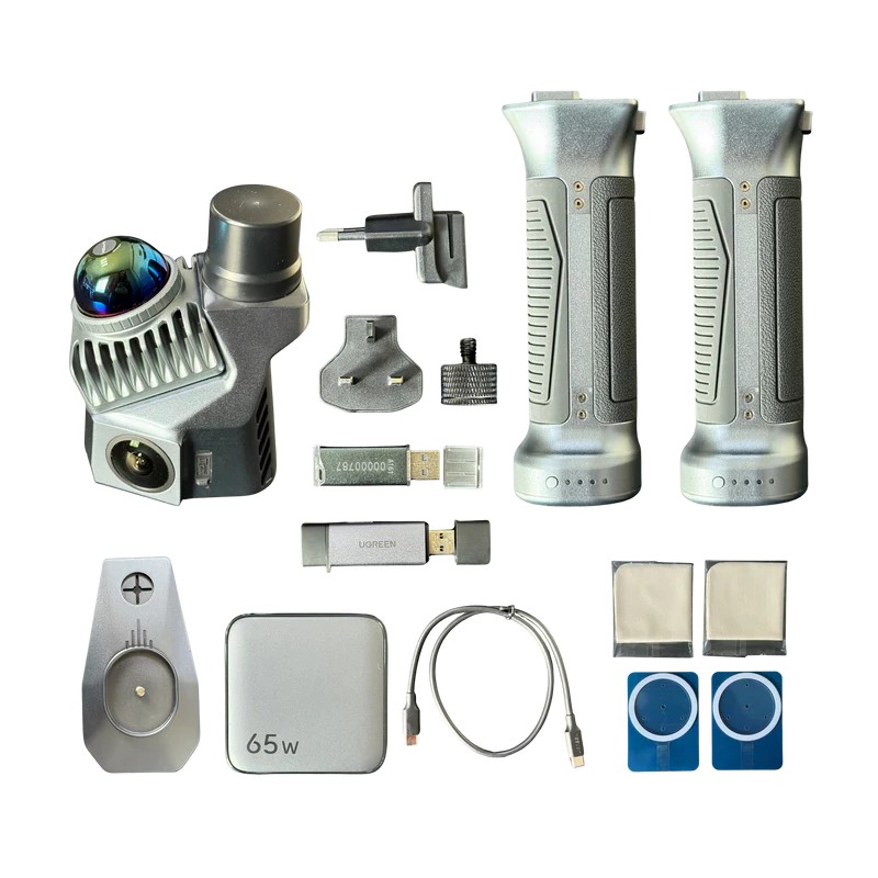 El Cygnus Lite es un escáner LiDAR portátil con tecnología SLAM + GNSS RTK, capaz de capturar hasta 200,000 pts/s