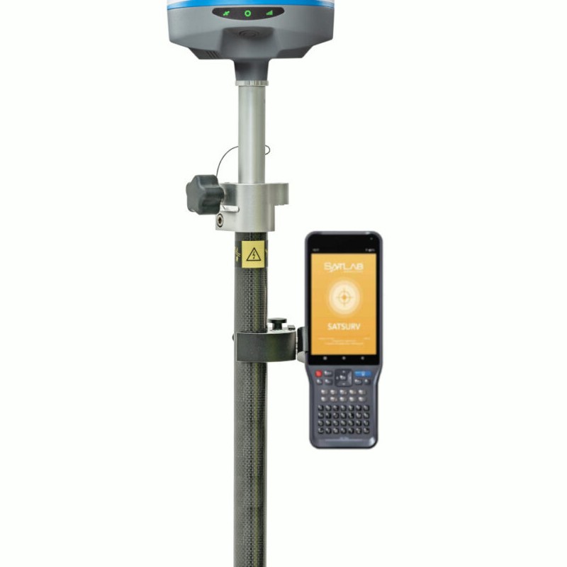 GNSS SatLab SL7 con controladora SHC55, con cámara HD integrada para replanteo visual rápido y preciso, además de IMU y gran autonomía.