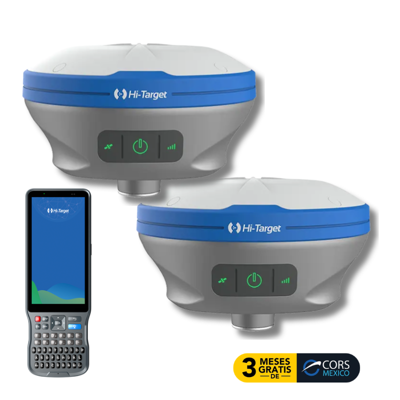 Sistema GNSS RTK Hi-Target Base C10 + Rover C10 + iHand55. Fácil de operar, incluso para incluso para quienes se están iniciando