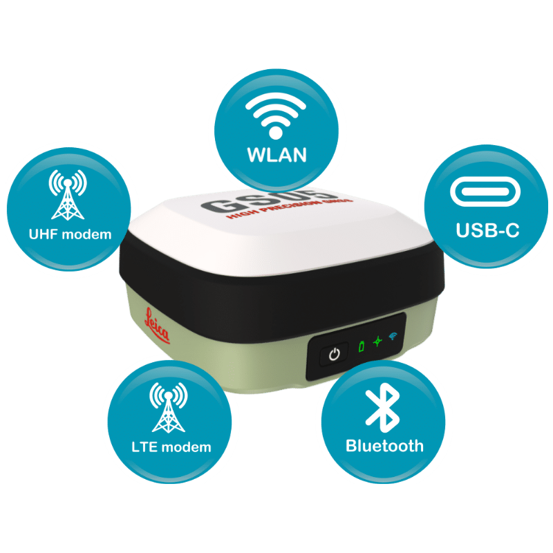 GNSS accesible, ligero y preciso de Leica, que te permite medir más rápido, con menos esfuerzo y mayor productividad en cualquier entorno