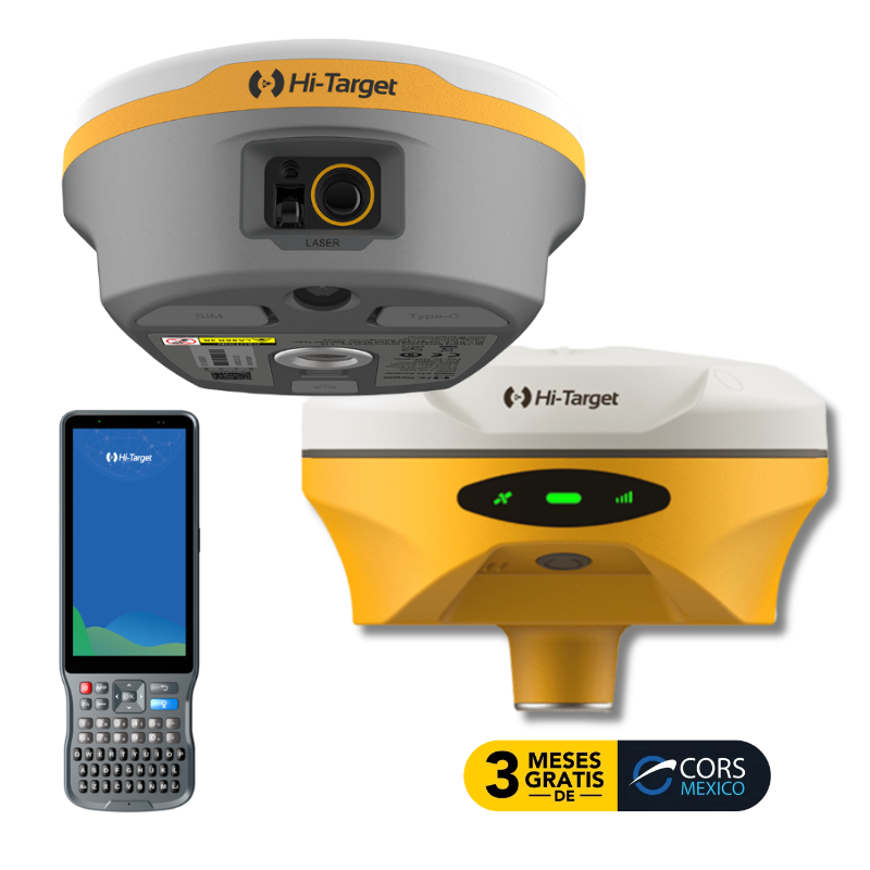 GNSS RTK Hi-Target V600L con láser RTK incluido para medición sin contacto