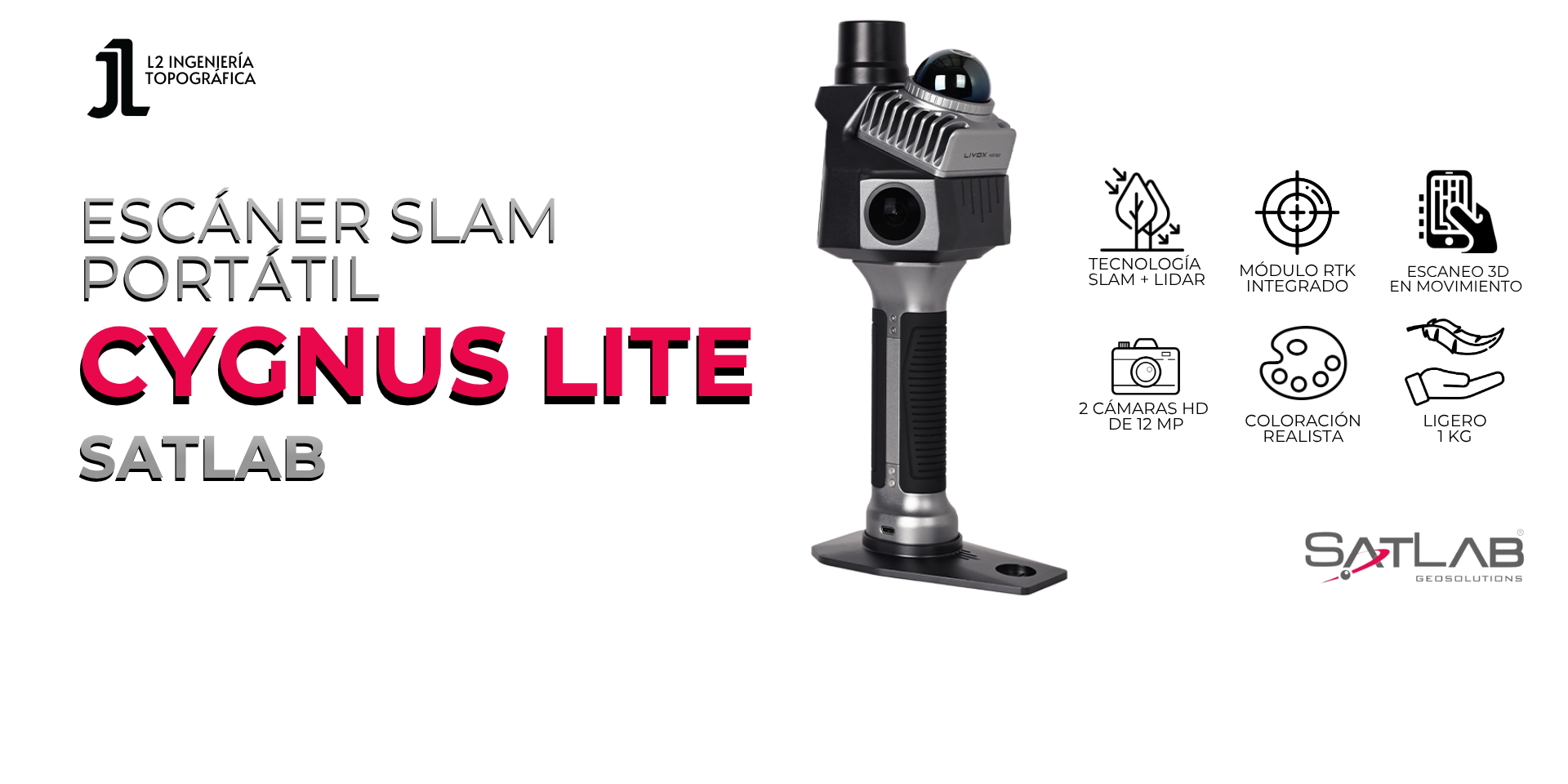 ESCÁNER SLAM PORTÁTIL SATLAB CYGNUS LITE